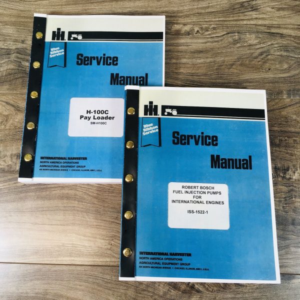 International H-100C Pay Loader Service 2 Manual Set Repair Shop H100C Payloader