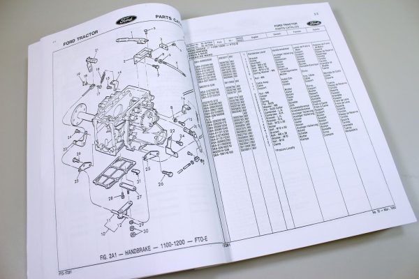 Ford 1100 Tractor Service Manual Parts Catalog Repair Overhaul Shop Book Set - Image 10