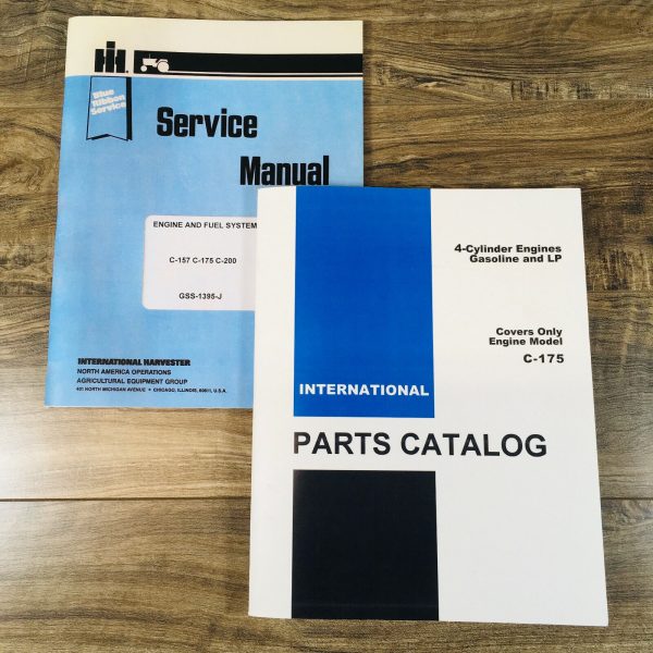 International C175 Gas Engine Service Parts Manual Set For 454 464 2400A Tractor