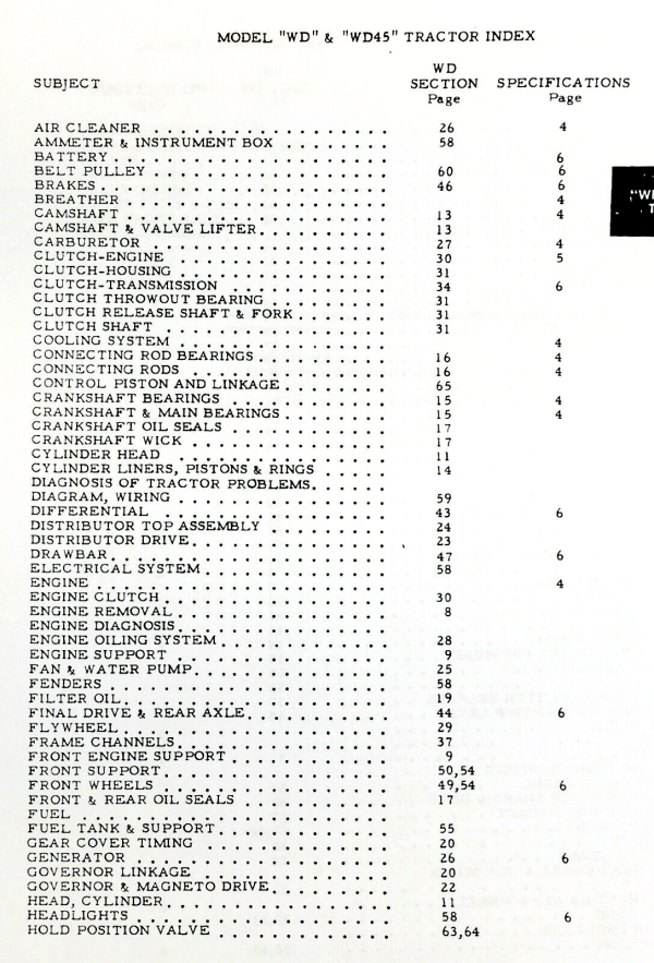 Allis Chalmers Wd Tractor Service Parts Operators Manual Owners Catalog Shop Ac - Image 3