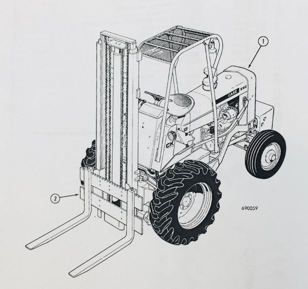 J I Case Model 580Ck Fork Lift Parts Catalog Manual 994 Assembly Exploded Views - Image 7