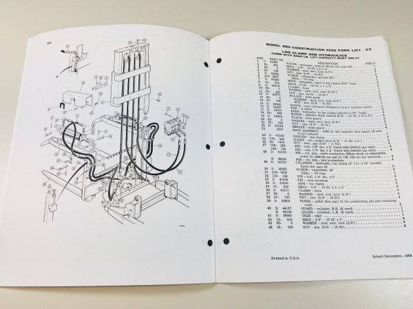 J I Case Model 580Ck Fork Lift Parts Catalog Manual 994 Assembly Exploded Views - Image 5