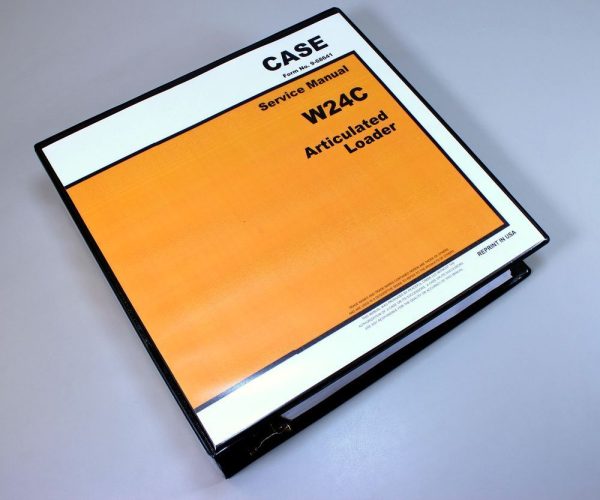 Case W24C Articulated Loader Service Technical Manual Repair Shop In Binder