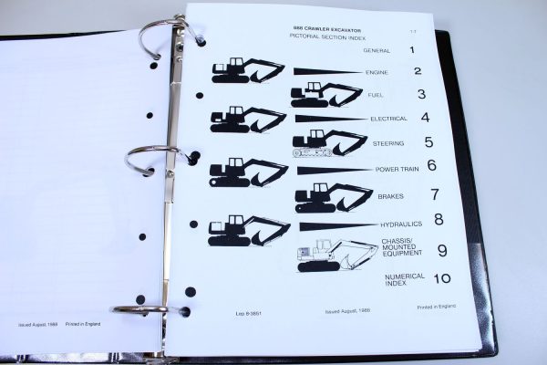 Case 888 Crawler Excavator Service Parts Operators Catalog Manuals In Binder - Image 10