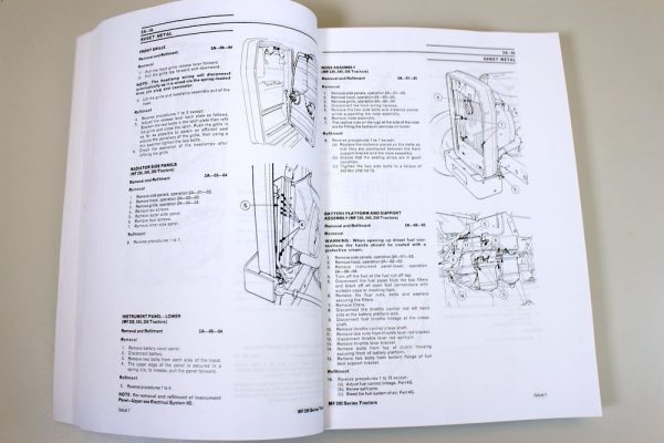 Massey Ferguson Mf 250 Tractor Service Repair Manual Parts Catalog Shop Set Book - Image 7
