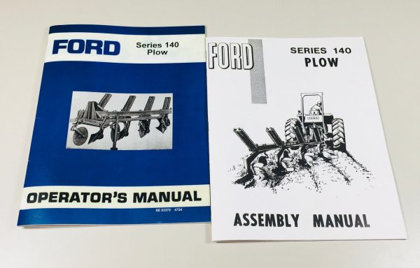 Ford Series 140 Plow Operators Owners Assembly Manual Set