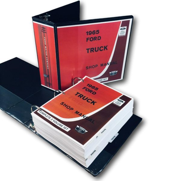 Ford 1965 Truck Service Repair Manual Shop Overhaul Complete 3 Volume Set Binder