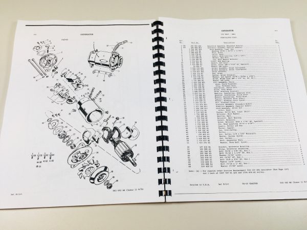 Massey Ferguson To-35 Tractor Parts Catalog Manual Book Exploded View Assembly - Image 6