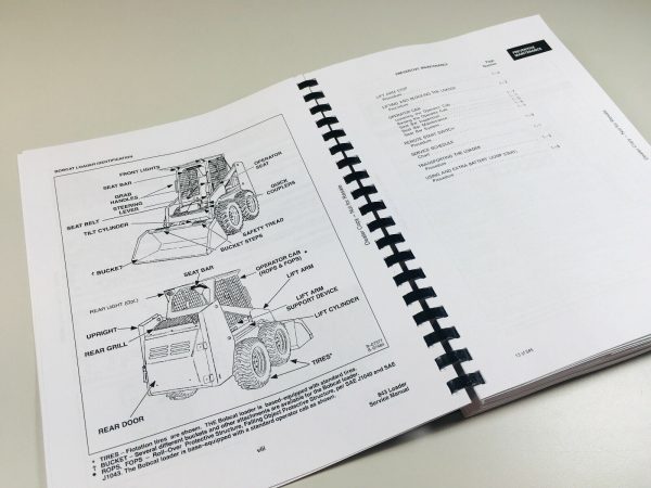 Bobcat 843 843B Skidsteer Loader Service Repair Manual Technical Shop Book New - Image 4