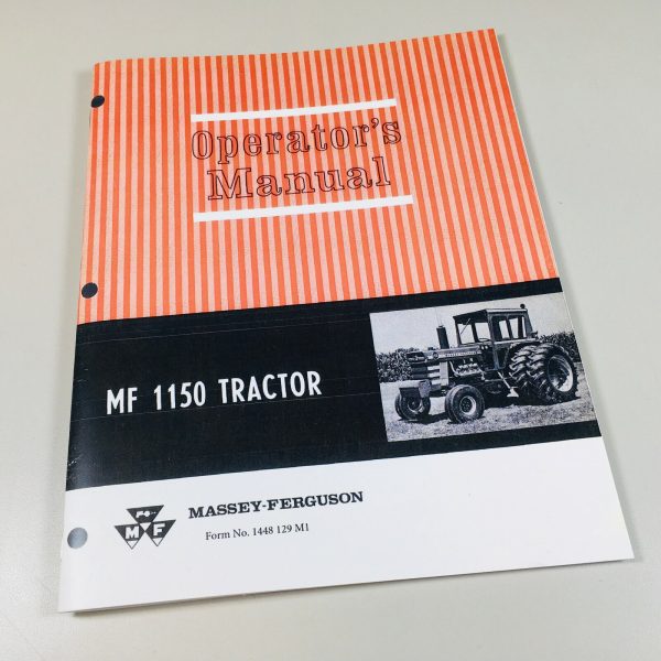 Massey Ferguson Mf 1150 Tractor Operators Owners Manual Maintenance Adjustments