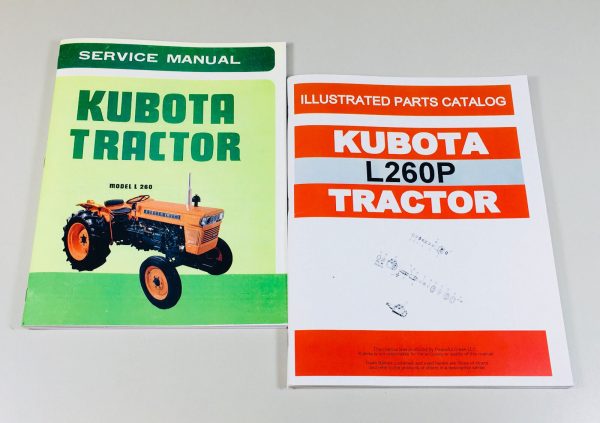 Kubota Tractor Model L 260 Service Manual Parts Catalog Set L260P L260 260