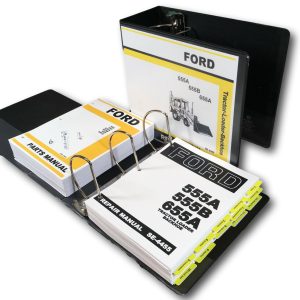 Ford 555A 555B 655A Tractor Loader Backhoe Service Parts Catalog Manual Shop Set