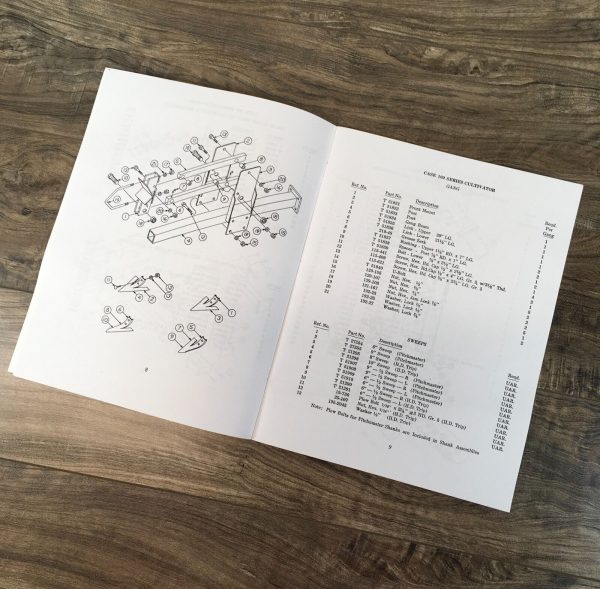 Case 100 Series 140 144 160 166 Row Crop Cultivator Parts Operators Manual Set - Image 4