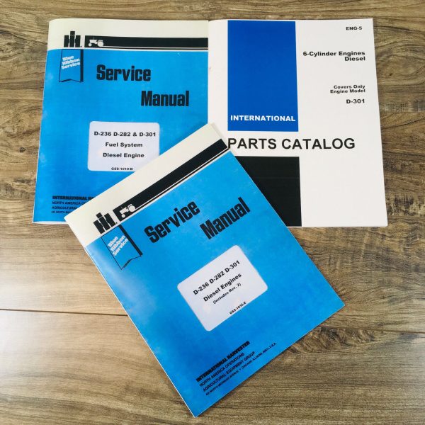 Farmall International D-301 6 Cylinder Diesel Engine Service Parts Manual Set Ih