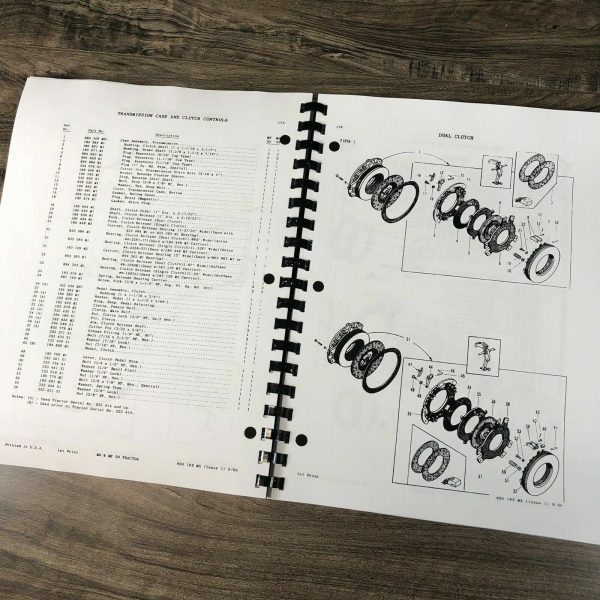 Massey Ferguson Harris 50 Mf50 Mh50 Tractor Parts Manual Catalog Book Assembly - Image 7