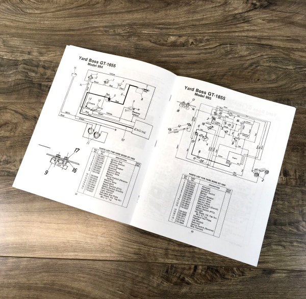 White GT-1655 GT-1855 Yard Boss Garden Tractor Operators & Parts Manual Owners - Image 5