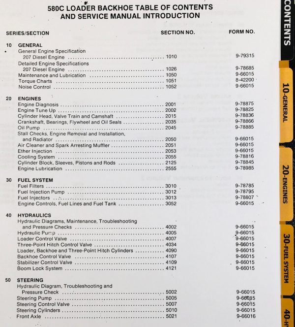 Case 580C Ck Loader Backhoe Service Parts Manuals Repair Shop Tractor In Binder - Image 2