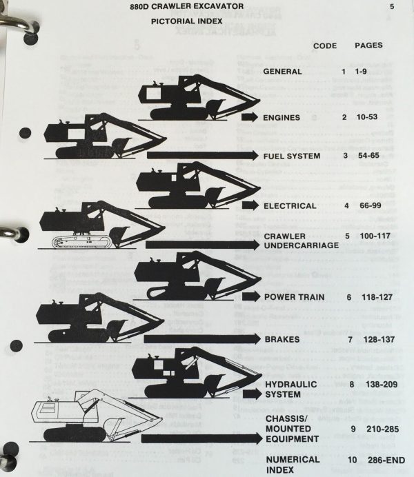 Case 880D Crawler Excavator Service Manual Parts Catalog Operators Owners Set - Image 4