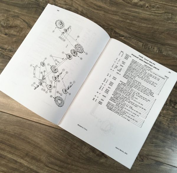 Case 230 Baler Parts Manual Catalog Book Assembly Schematic Exploded Views - Image 5