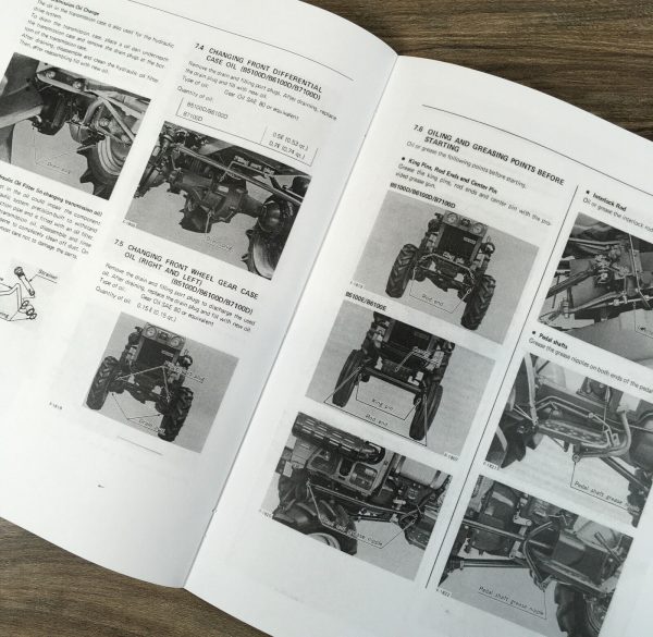 Kubota B5100 B6100 B7100 2Wd + 4Wd Tractor Operators Owners Manual Book D E - Image 5