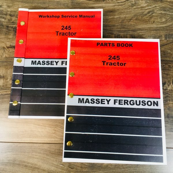 Massey Ferguson 245 Tractor Service Parts Manual Repair Shop Set Workshop Books