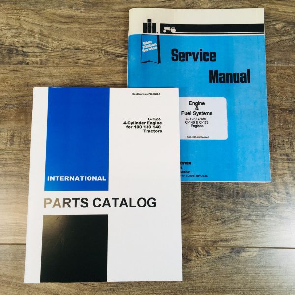 International C-123 4 Cylinder Gas Engine Service Parts Manual Set Repair Shop