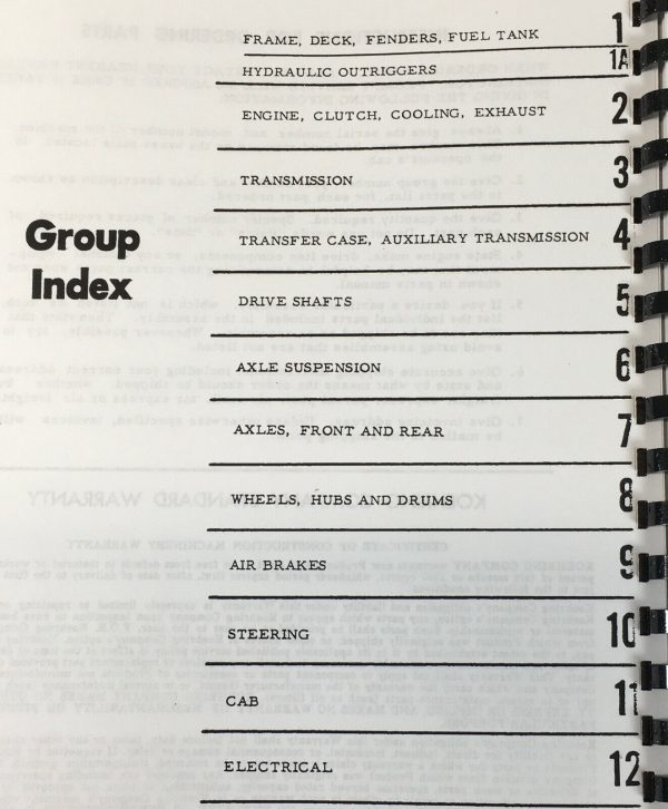 Bantam Koehring 424 Carrier Truck Parts Manual Catalog Book Assembly Schematics - Image 2