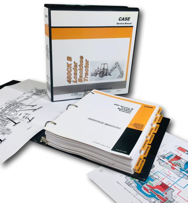 Case 480B 480Ck Series B Tractor Loader Backhoe Service Manual In Binder