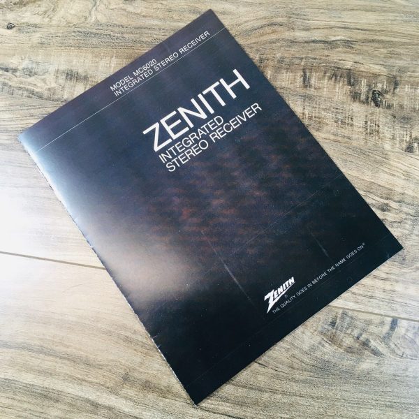 Zenith MC6020 Integrated Stereo Receiver Parts Manual Catalog Assembly