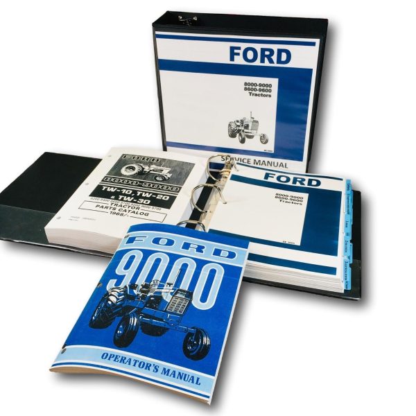 Ford 9000 Tractor Service Parts Operators Manual Owners Repair Shop Set Workshop