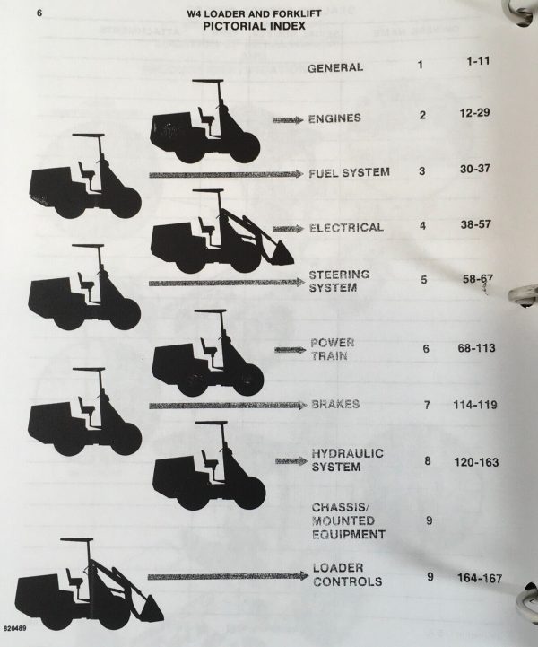 Case W4 Wheel Loader Forklift Service Manual Parts Catalog Repair Shop Set Book - Image 11