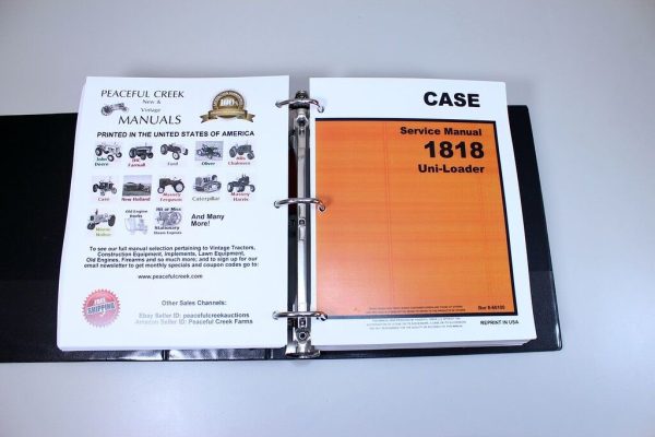 Case 1818 Uni-Loader Skid Steer Service Technical Manual Repair Shop In Binder - Image 2