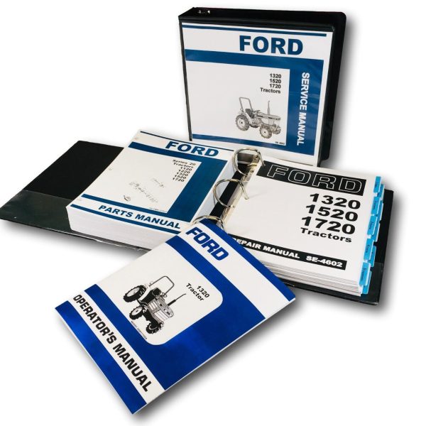 Ford 1320 Tractor Service Parts Operators Manual Owners Repair Shop Set Binder