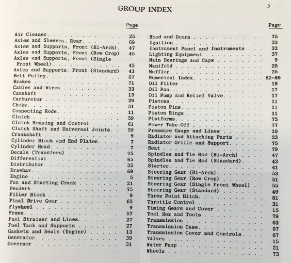 Massey Harris Colt Tractor Parts Repair Manual Catalog Assembly S/N 1001 & Up - Image 2