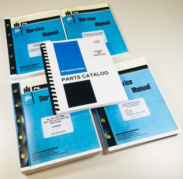 International Hydro 186 Tractor Service Repair Shop Manual Parts Catalog Oh Set