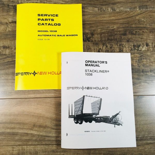 New Holland 1038 Automatic Bale Wagon Parts Operators Manual Set Catalog Owners