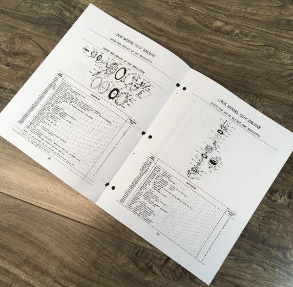 Case 519 Engine Parts Manual Catalog Book Assembly Schematic Exploded Views - Image 4