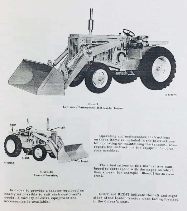 International Harvester 3616 Loader Tractor Operators Owners Manual - Image 4