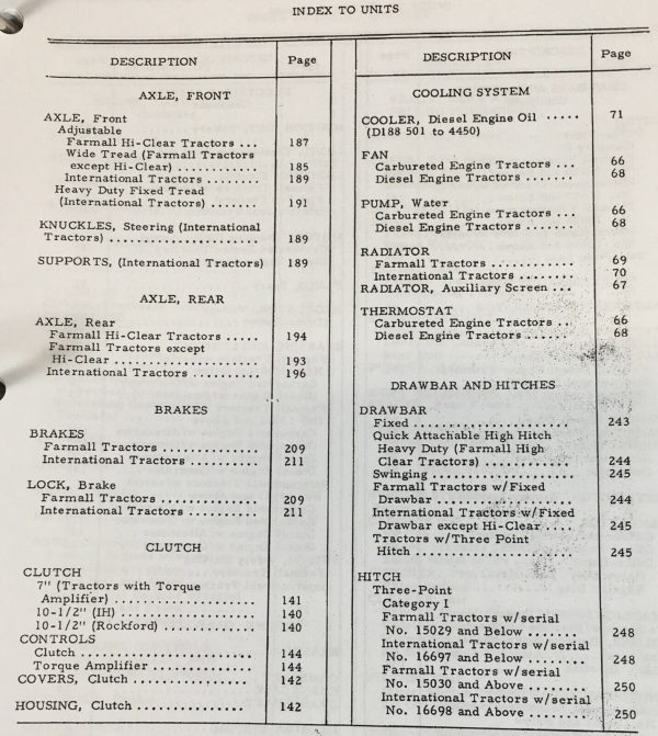 Farmall International 504 Gas Tractor Service Parts Operators 4 Manual Set C-153 - Image 3