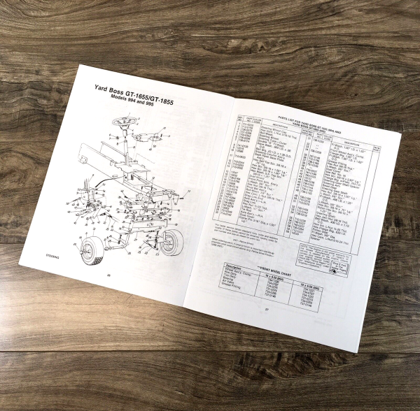 White GT-1655 GT-1855 Yard Boss Garden Tractor Operators & Parts Manual Owners - Image 6