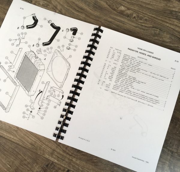 Case 1835B Skidsteer Uni-Loader Manual Parts Catalog Operators Owners Set - Image 8