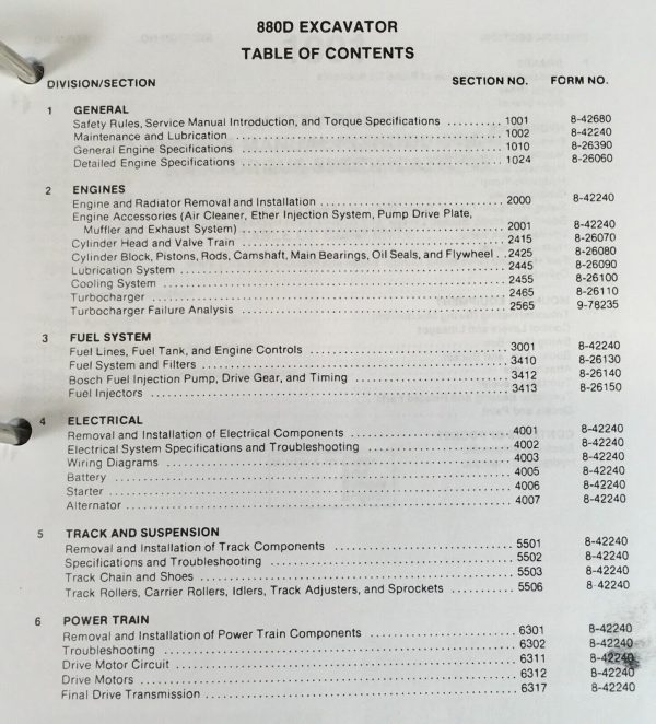 Case 880D Crawler Excavator Service Manual Parts Catalog Operators Owners Set - Image 2