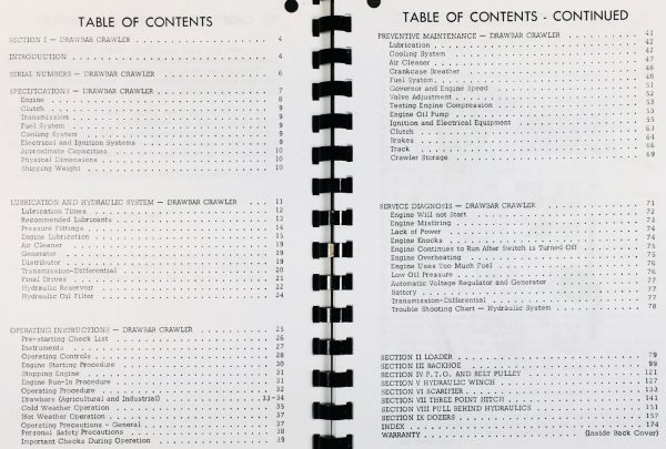 Case 310E Crawler Tractor Operators Owners Manual Maintenance Adjustments - Image 2