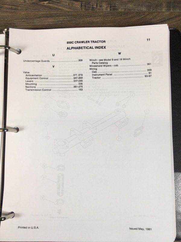 Case 850C Crawer Loader Dozer Parts Manual Catalog Book Schematic Exploded Views - Image 7