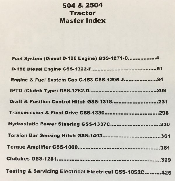 Farmall International 504 Gas Tractor Service Parts Operators 4 Manual Set C-153 - Image 7