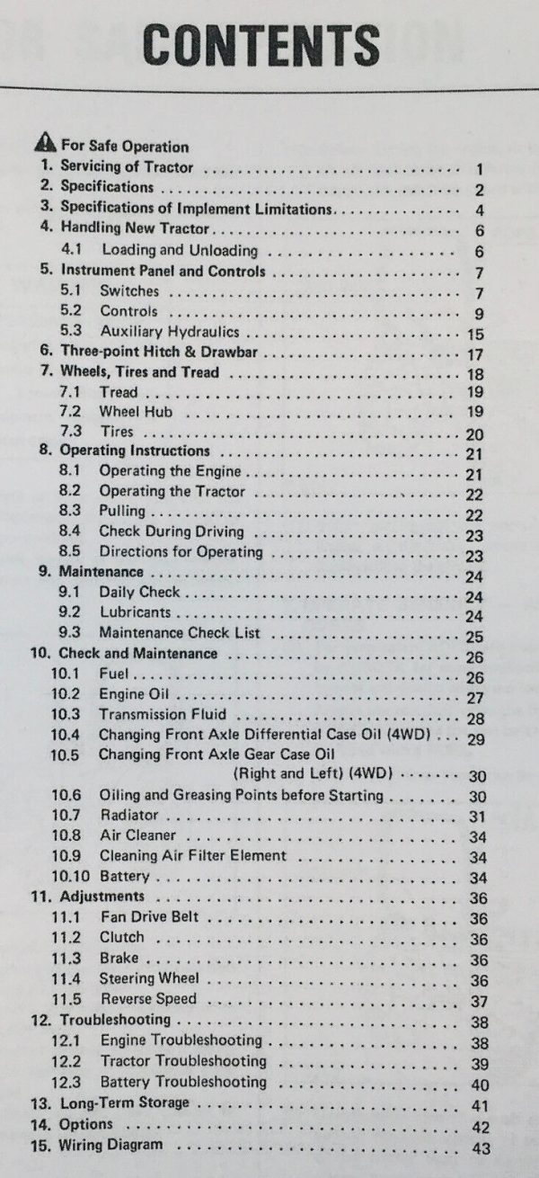 Kubota B8200Hst-D 4Wd Tractor Operators Owners Manual Maintenance - Image 2