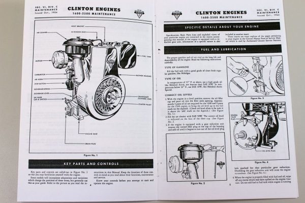 Clinton 1600 2500 4 Cycle Engines Service Owners Operators Manual Maintenance - Image 3