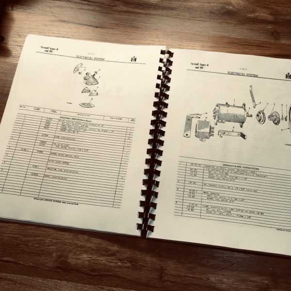 Farmall International Super H & Hv Tractor Parts Operators Manual Set Book - Image 5