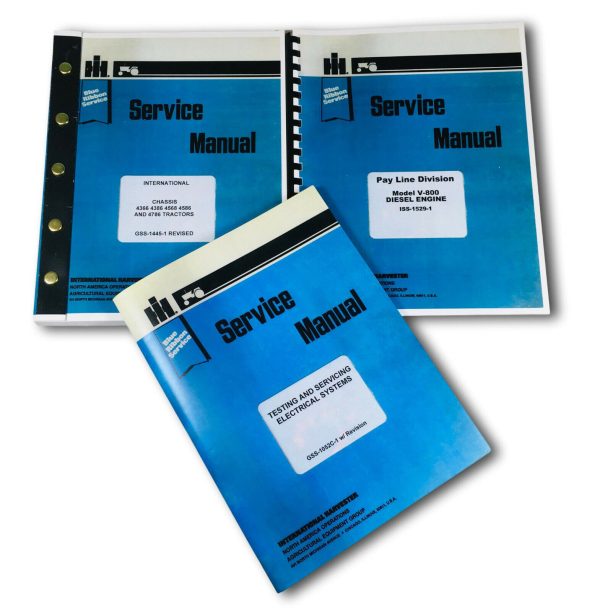Farmall International 4786 Tractor Service Manual Repair Technical Overhaul Set