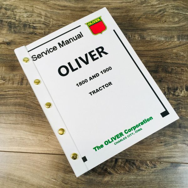 Oliver 1800 & 1900 Tractor Service Manual Repair Shop Technical Workshop Book